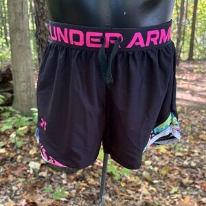 Under Armour Black Shorts with Pink Accents